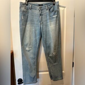 White House Black Market Light Blue Boyfriend Jeans.  Size 14.